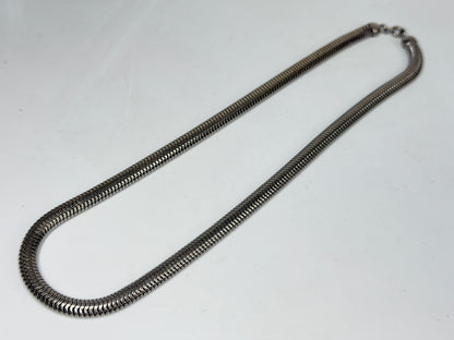 Heavy Vintage Sterling Silver Omega Necklace 5.5mm Wide by Fasiner JR1272