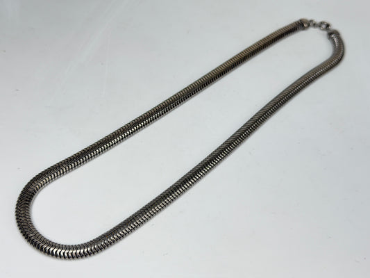 Heavy Vintage Sterling Silver Omega Necklace 5.5mm Wide by Fasiner JR1272