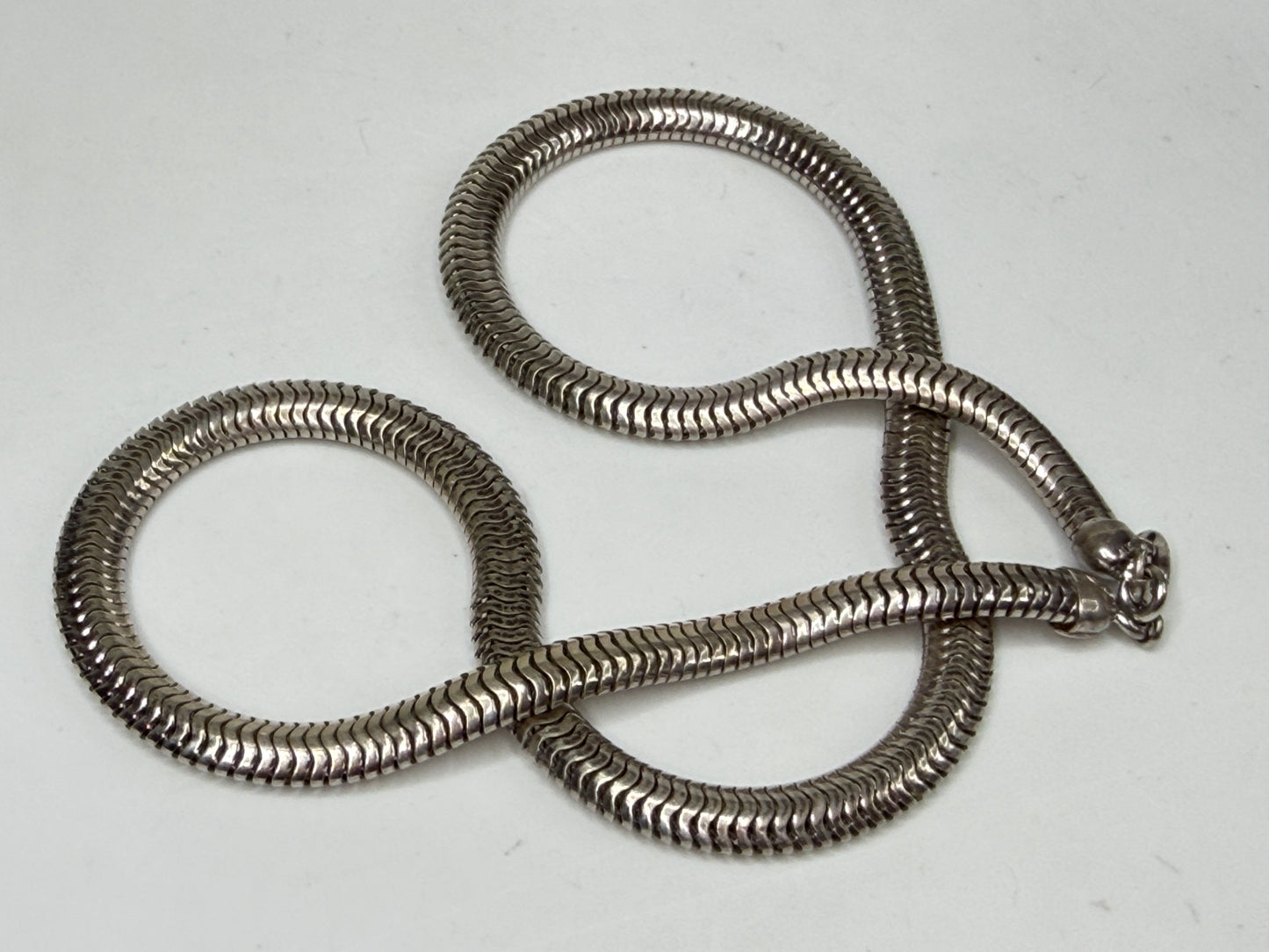 Heavy Vintage Sterling Silver Omega Necklace 5.5mm Wide by Fasiner JR1272