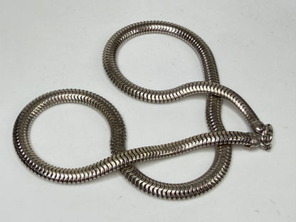 Heavy Vintage Sterling Silver Omega Necklace 5.5mm Wide by Fasiner JR1272