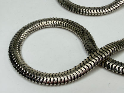Heavy Vintage Sterling Silver Omega Necklace 5.5mm Wide by Fasiner JR1272