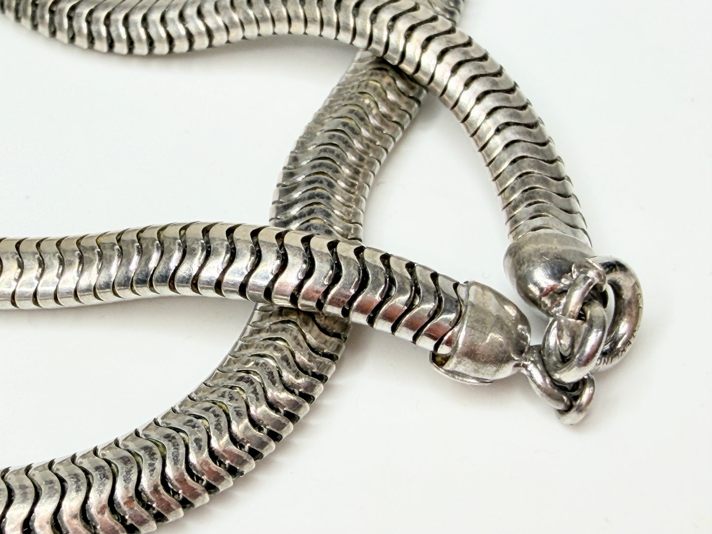 Heavy Vintage Sterling Silver Omega Necklace 5.5mm Wide by Fasiner JR1272