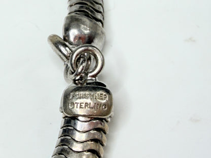 Heavy Vintage Sterling Silver Omega Necklace 5.5mm Wide by Fasiner JR1272