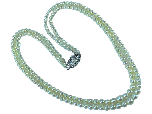 Mikimoto Cultured Akoya Pearls 3.5-7.2mm Double Strands necklace