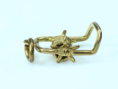 10k Yellow Gold Movable Spur Charm 1.3g JR9523