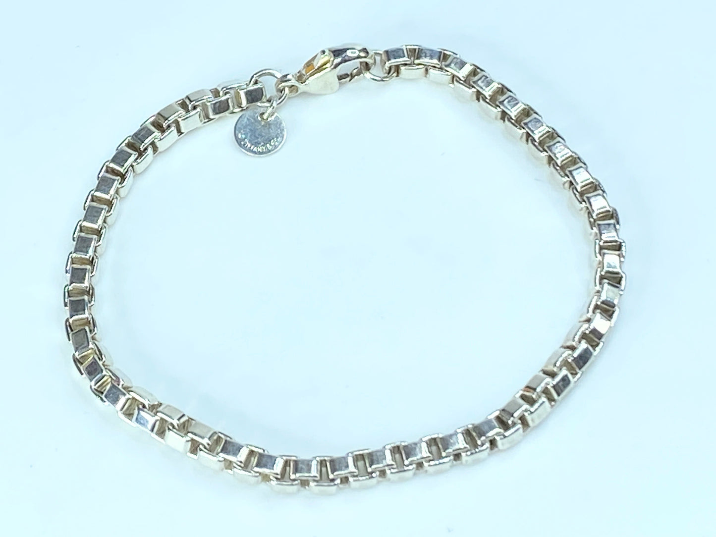 Tiffany & Co. 925 Sterling Silver Venetian Link Bracelet 7.5" JR9003