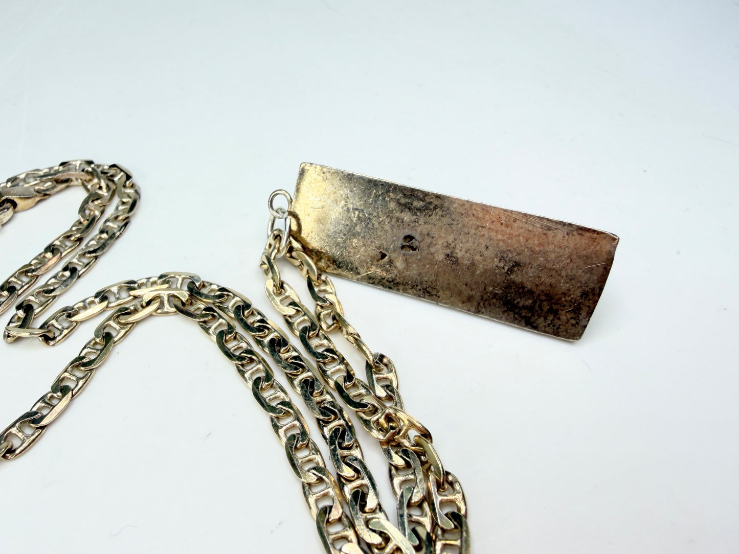Birmingham 1978 Ronex Sterling Ingot Figaro Chain Necklace Heavy UK JR1275