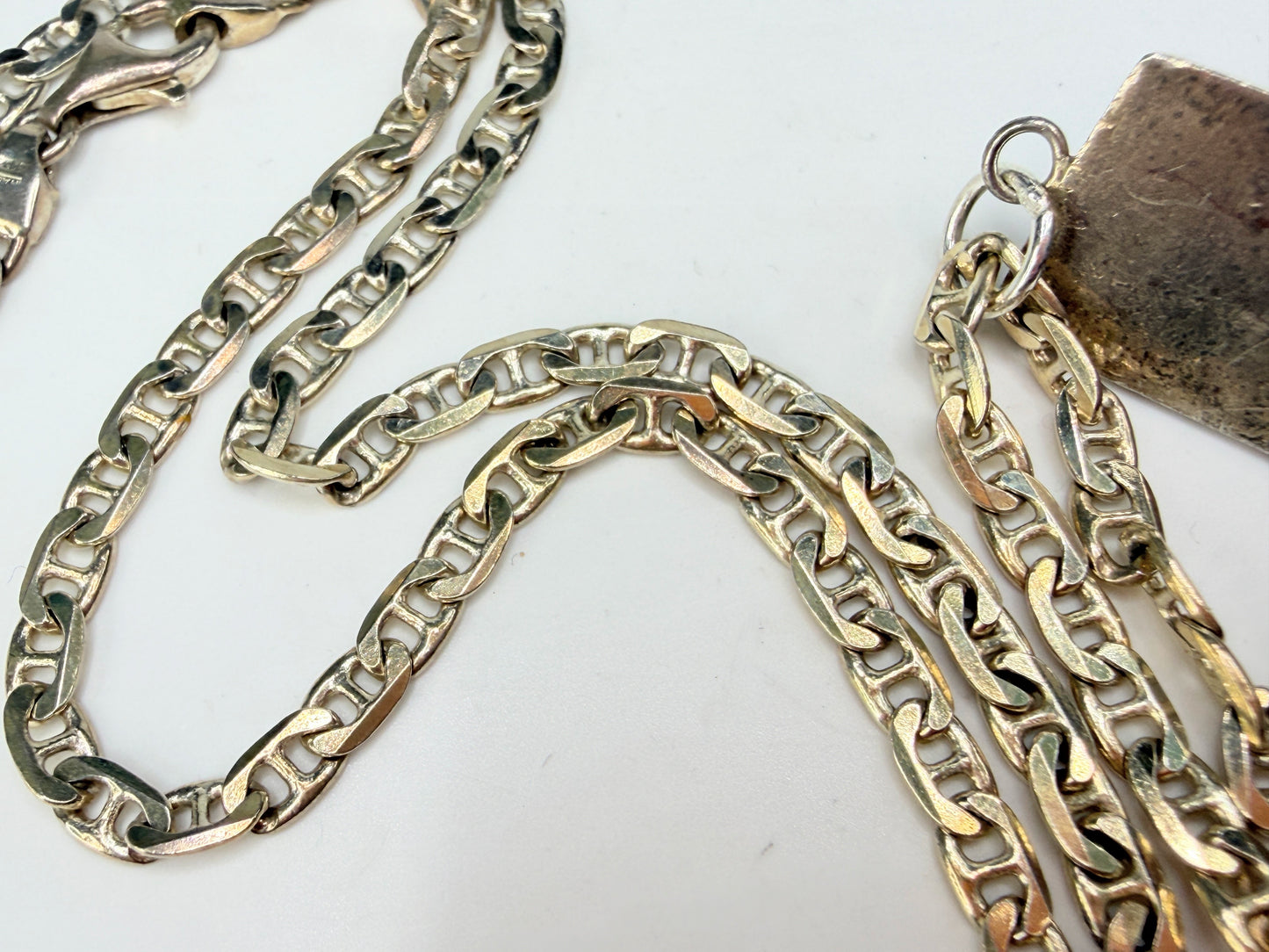 Birmingham 1978 Ronex Sterling Ingot Figaro Chain Necklace Heavy UK JR1275