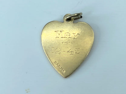 14K yellow gold Heart charm pendant 1.4g JR9526