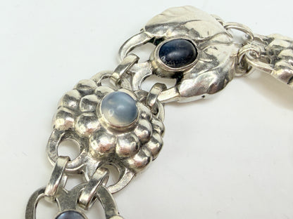 Georg Jensen Sterling Silver Moonstone Bracelet 7" Denmark Design JR1279