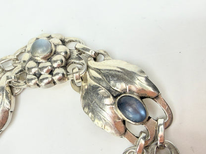 Georg Jensen Sterling Silver Moonstone Bracelet 7" Denmark Design JR1279