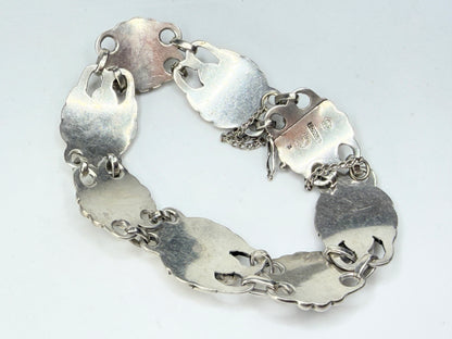 Georg Jensen Sterling Silver Moonstone Bracelet 7" Denmark Design JR1279