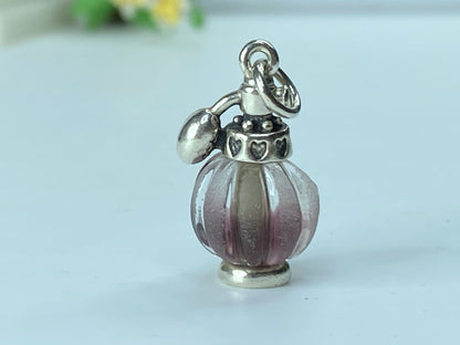 James avery Love Potion Art Glass "Perfume bottle" Sterling Charm in box JR186