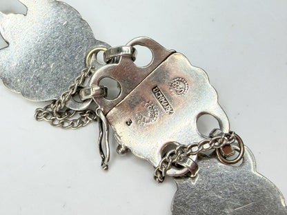 Georg Jensen Sterling Silver Moonstone Bracelet 7" Denmark Design JR1279