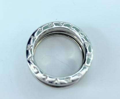 Bvlgari B.Zero 1 Two Band 18k White Gold Ring 52 6 JR9529