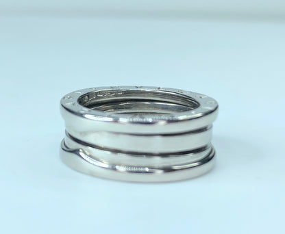 Bvlgari B.Zero 1 Two Band 18k White Gold Ring 52 6 JR9529