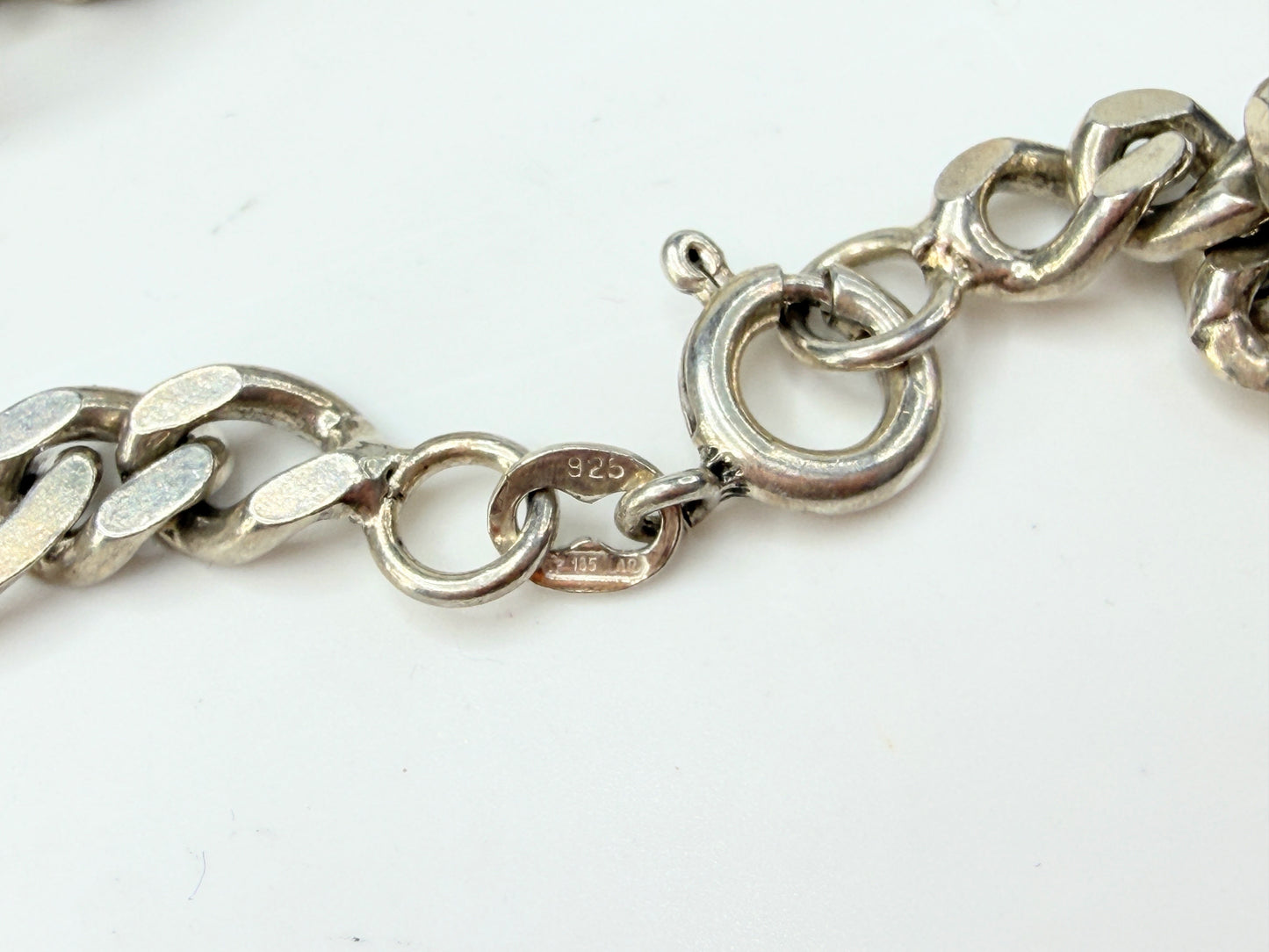 Sterling Silver Extra Long Figaro Chain Necklace 35in Heavy 50.1g JR1281