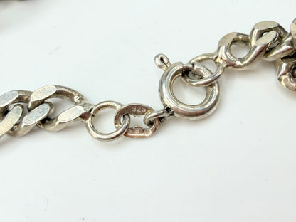 Sterling Silver Extra Long Figaro Chain Necklace 35in Heavy 50.1g JR1281