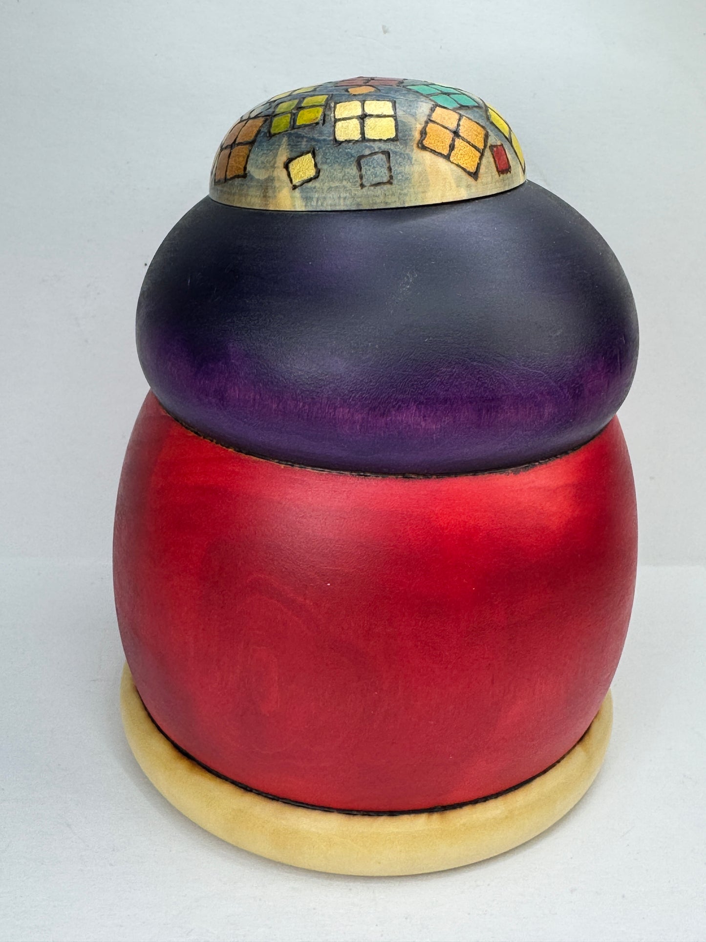 Kokeshi by Sansaku Sekiguchi (1925-2018) Titled あじさい Ajisai Hydrangea A1198