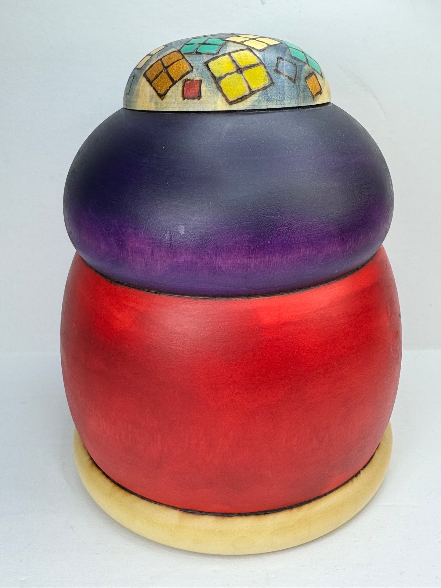Kokeshi by Sansaku Sekiguchi (1925-2018) Titled あじさい Ajisai Hydrangea A1198