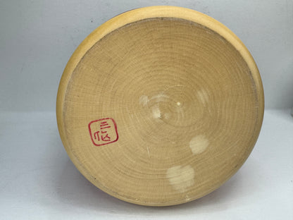 Kokeshi by Sansaku Sekiguchi (1925-2018) Titled あじさい Ajisai Hydrangea A1198