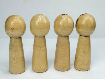 Vintage Kenichi Murakami Four Seasons Sosaku Kokeshi Doll Set Japan A1199