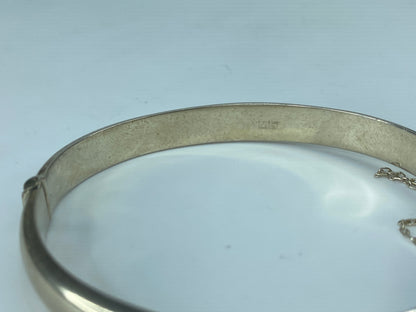 English Birmingham Sterling Silver Hinged 7.8mm tube bangle 12.2g JR9521