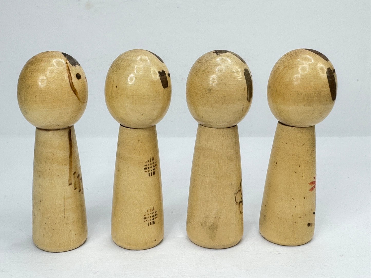 Vintage Kenichi Murakami Four Seasons Sosaku Kokeshi Doll Set Japan A1199
