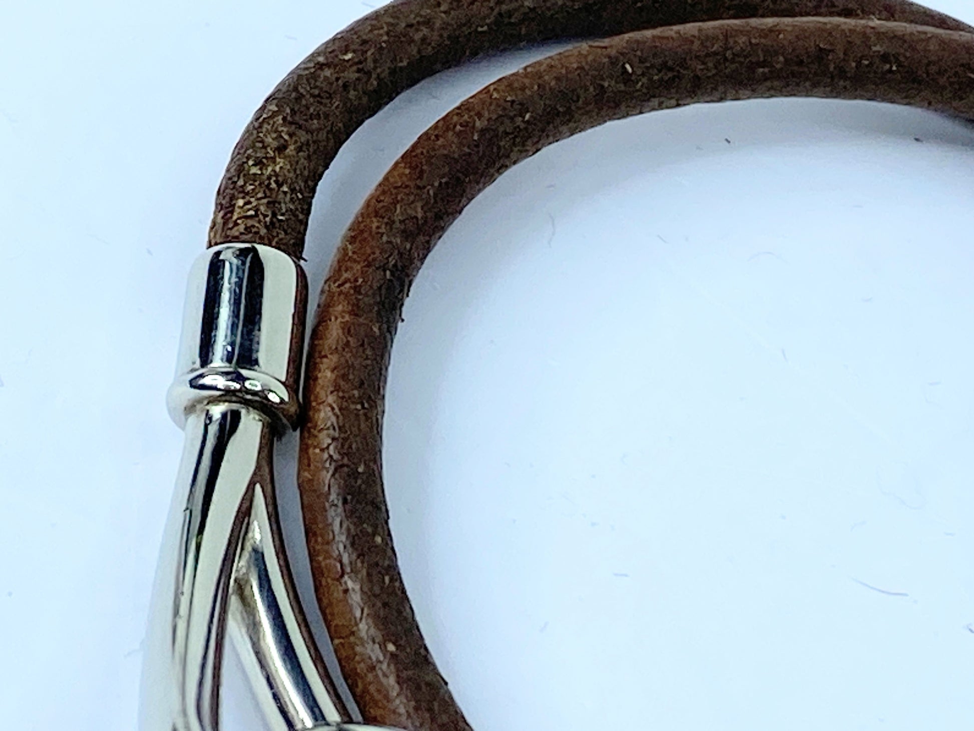 Hermès Jumbo Hook Double Tour Bracelet or necklace Leather 14.5" GS497