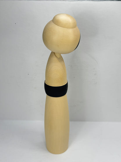 Vintage Sadao Kishi 岸貞夫 "Spirit of Wheat" Sosaku Kokeshi Doll Signed 8.75" A1200