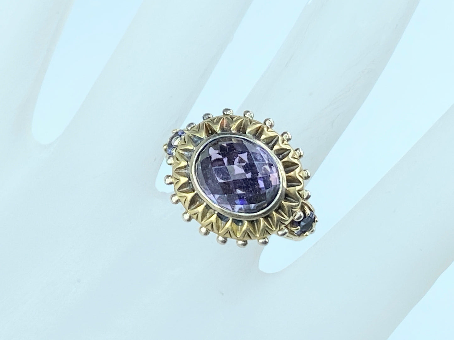 Barbara Bixby Amethyst and Iolite Ring Sterling/18K JR9011