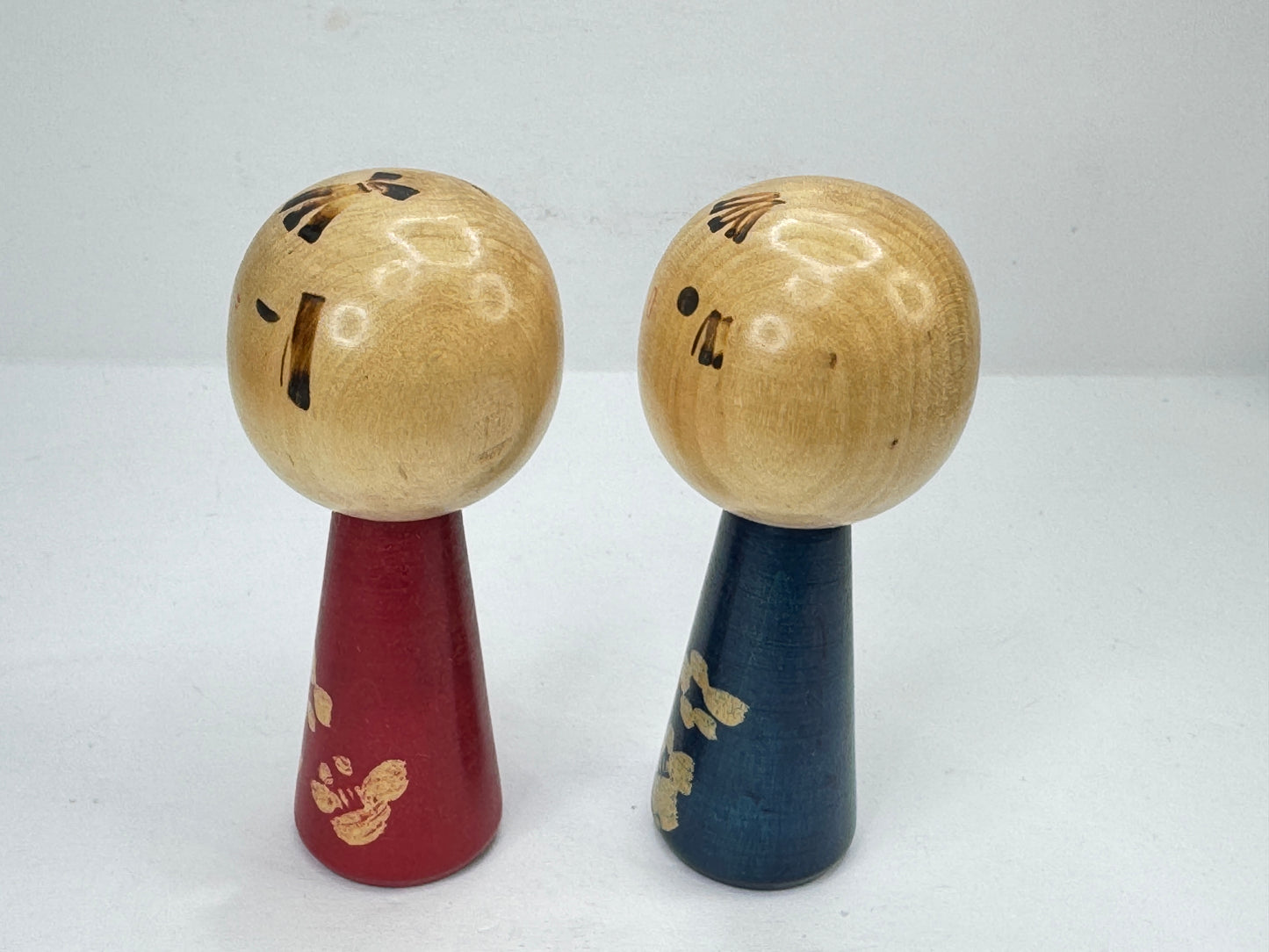 Vintage Kenichi Murakami Sosaku Kokeshi Husband Wife Pair Box c1960s A1201
