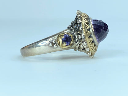 Barbara Bixby Amethyst and Iolite Ring Sterling/18K JR9011