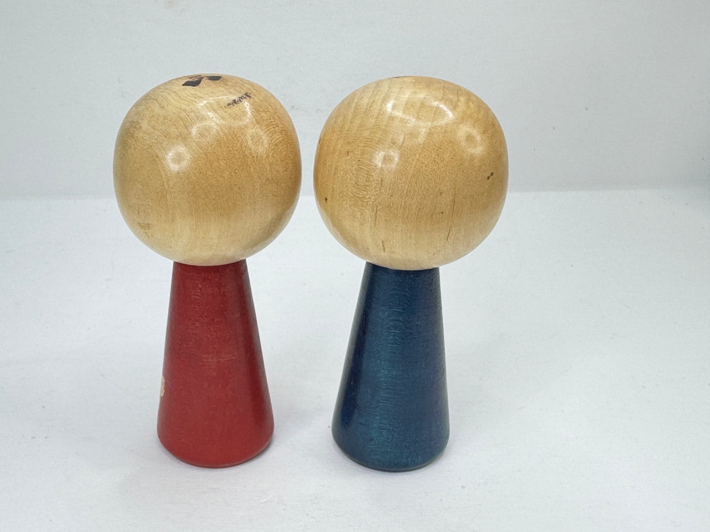 Vintage Kenichi Murakami Sosaku Kokeshi Husband Wife Pair Box c1960s A1201