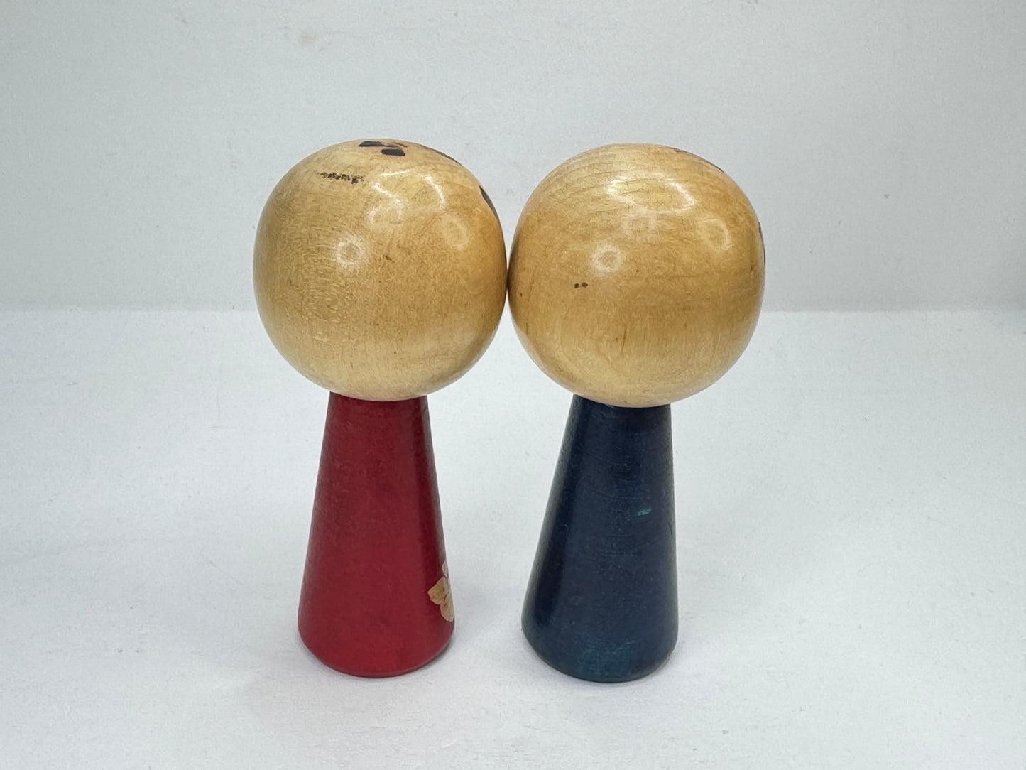 Vintage Kenichi Murakami Sosaku Kokeshi Husband Wife Pair Box c1960s A1201