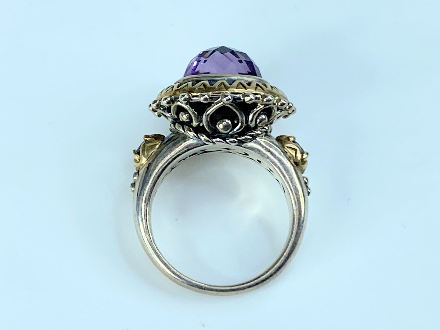 Barbara Bixby Amethyst and Iolite Ring Sterling/18K JR9011