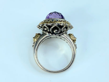 Barbara Bixby Amethyst and Iolite Ring Sterling/18K JR9011