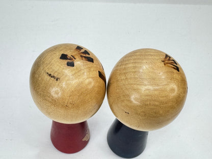Vintage Kenichi Murakami Sosaku Kokeshi Husband Wife Pair Box c1960s A1201
