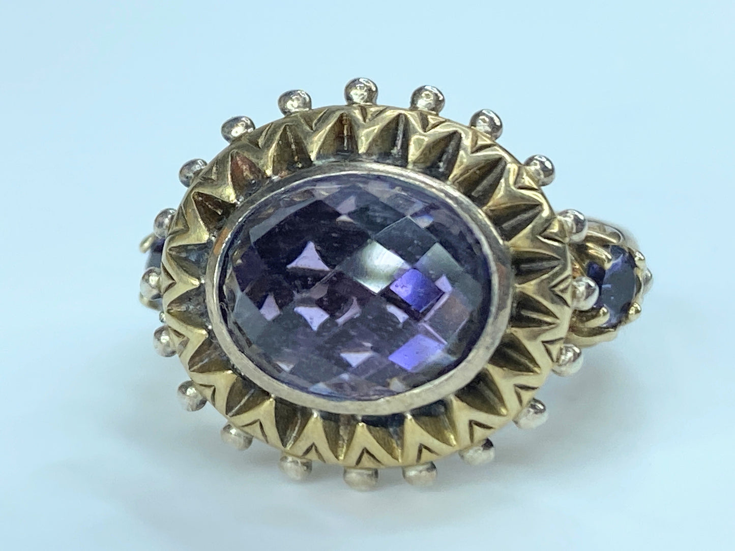 Barbara Bixby Amethyst and Iolite Ring Sterling/18K JR9011