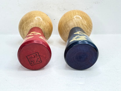 Vintage Kenichi Murakami Sosaku Kokeshi Husband Wife Pair Box c1960s A1201