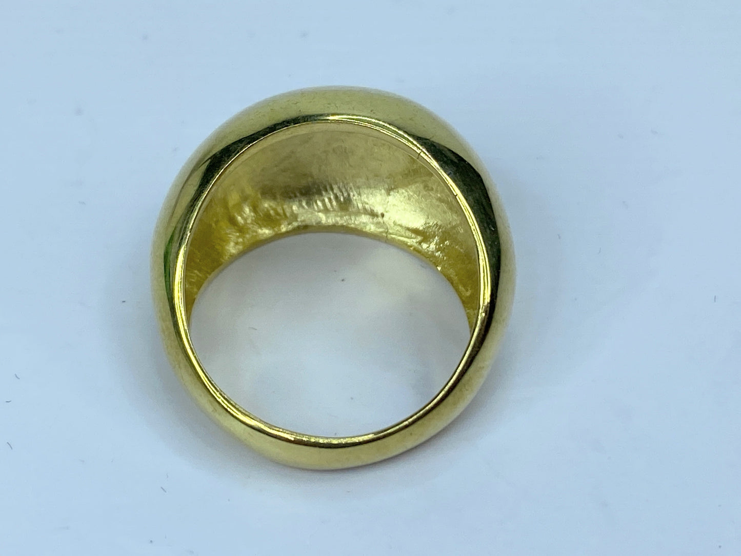 18K yellow gold 0.22ct G/VS Round diamond Starburst Dome ring s7.25 10.2g JR667