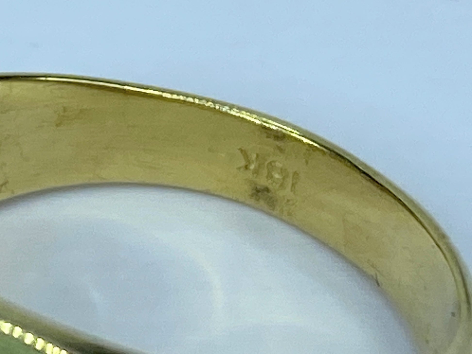 18K yellow gold 0.22ct G/VS Round diamond Starburst Dome ring s7.25 10.2g JR667