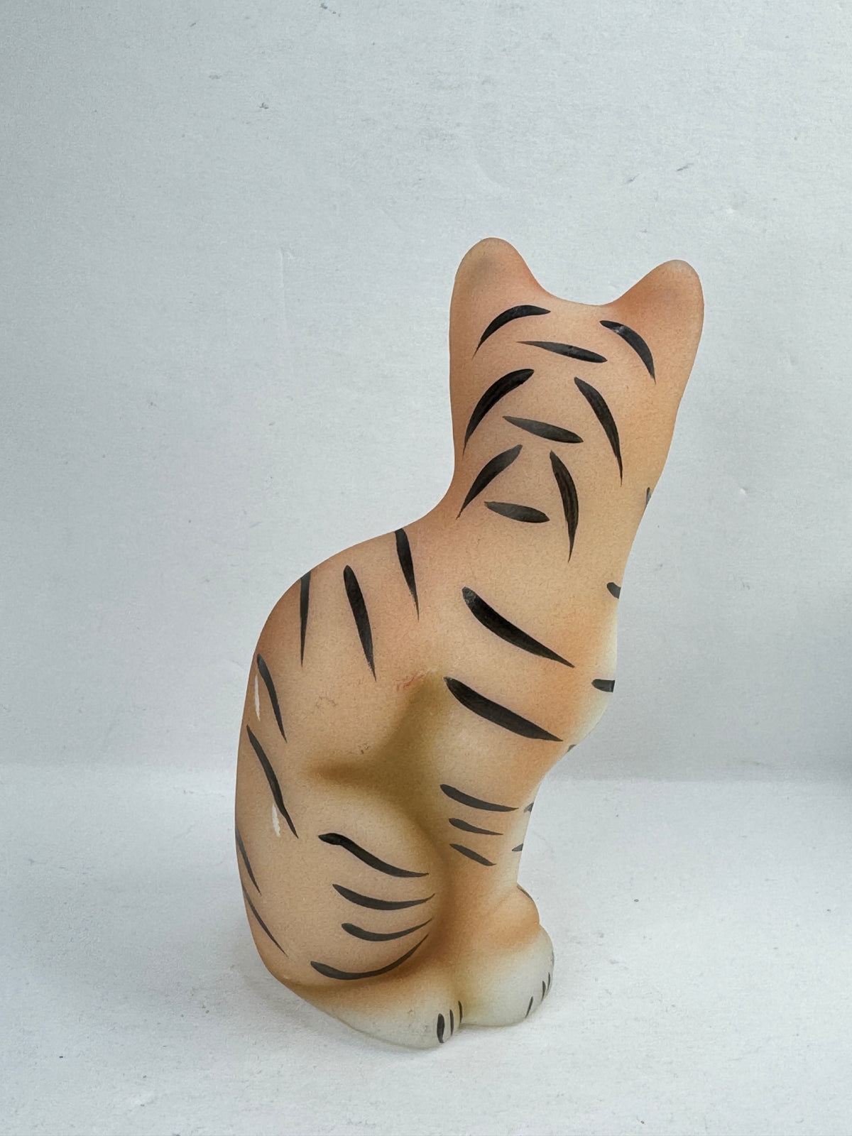 Vintage Fenton Tiger Cat Figurine Hand Painted Signed C.C. Hardman 5.25" A1209
