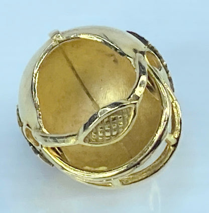 NFL Helmet headgear enamel Chief head bust charm pendant in 14K gold