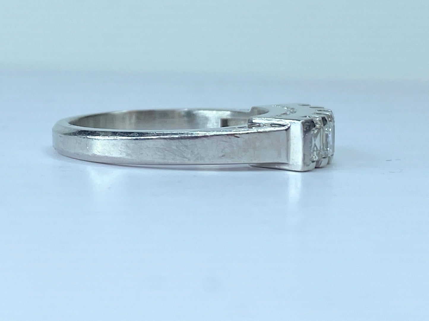 GIA certified Appraised $5,725 Platinum 1.01ct F/VS1 Asscher diamond band JR669