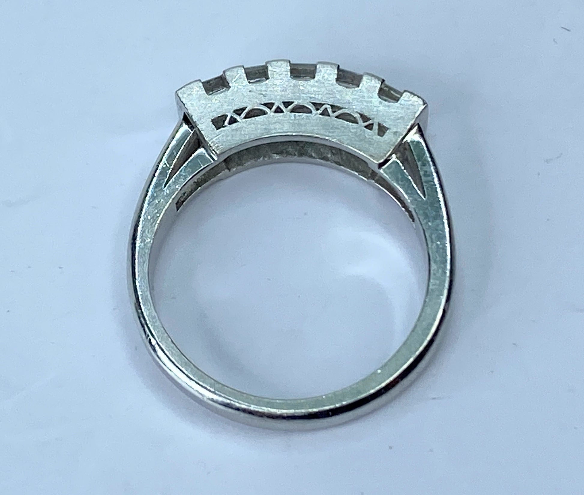 GIA certified Appraised $5,725 Platinum 1.01ct F/VS1 Asscher diamond band JR669