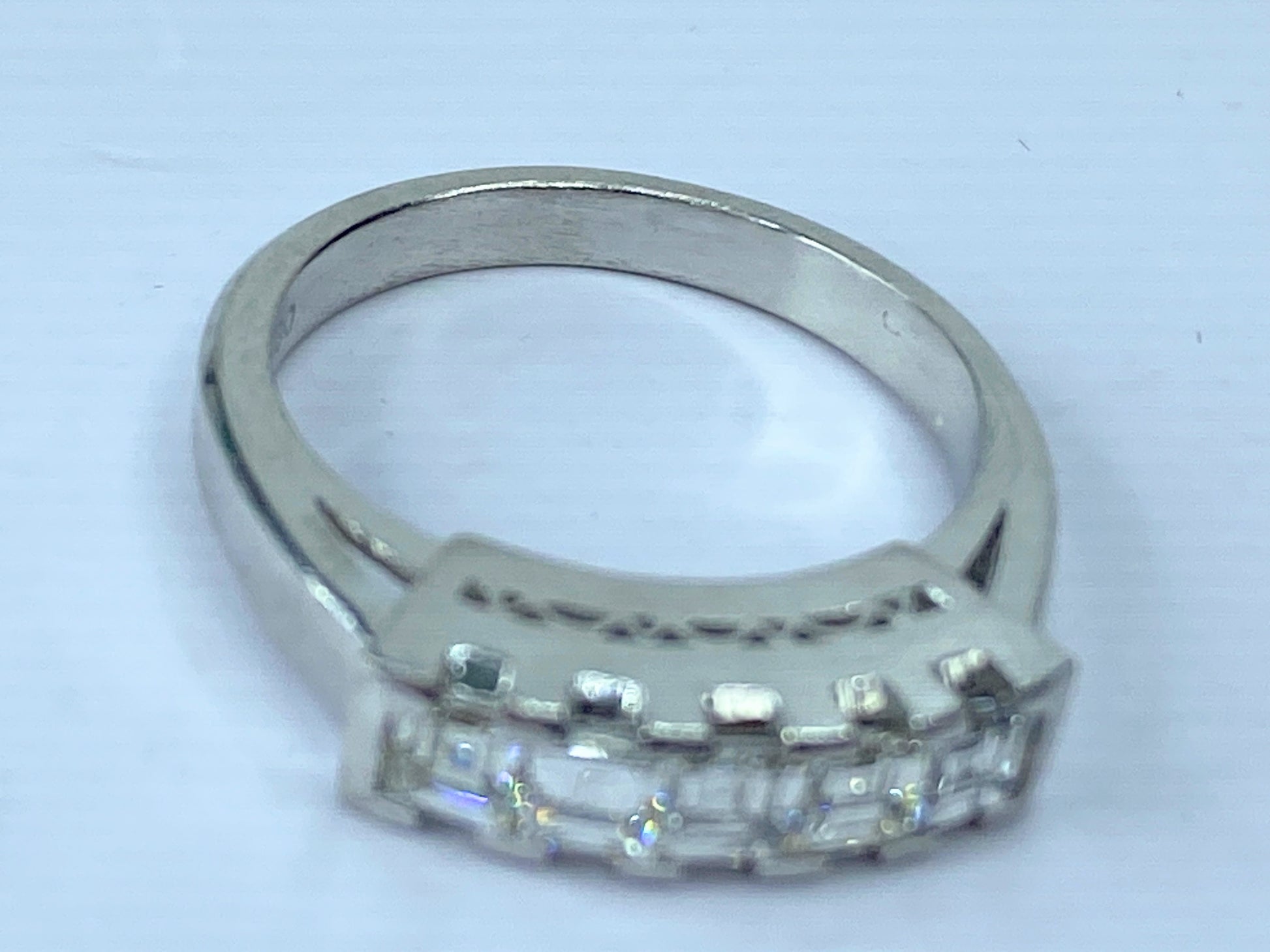 GIA certified Appraised $5,725 Platinum 1.01ct F/VS1 Asscher diamond band JR669