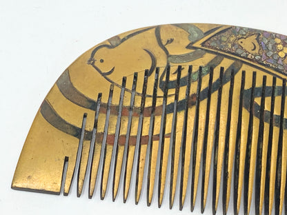 Art Nouveau Japanese Kanzashi Set Kushi Comb/Kōgai Stick, Maki-e Lacque GS717