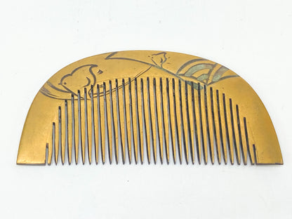 Art Nouveau Japanese Kanzashi Set Kushi Comb/Kōgai Stick, Maki-e Lacque GS717