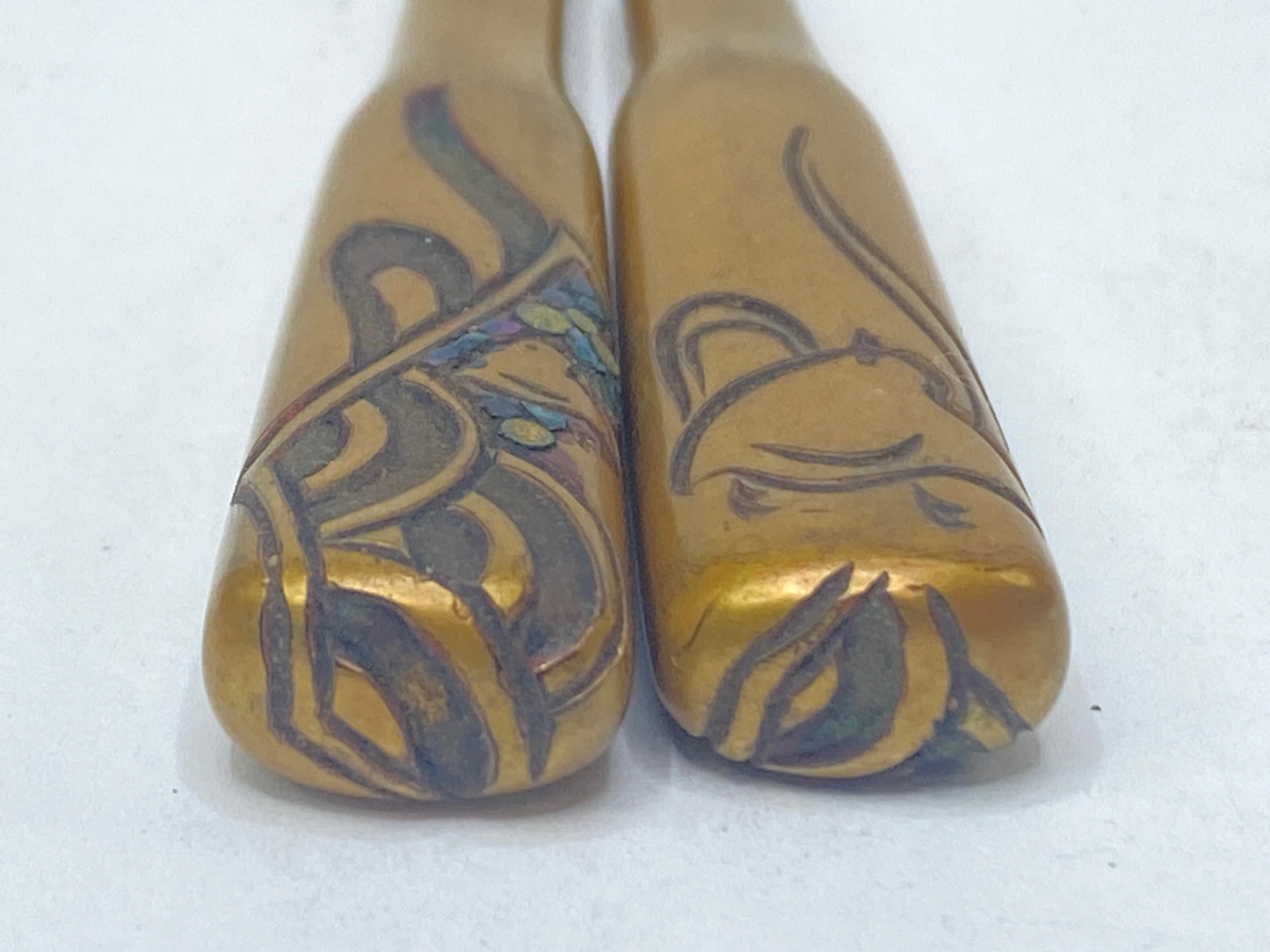 Art Nouveau Japanese Kanzashi Set Kushi Comb/Kōgai Stick, Maki-e Lacque GS717
